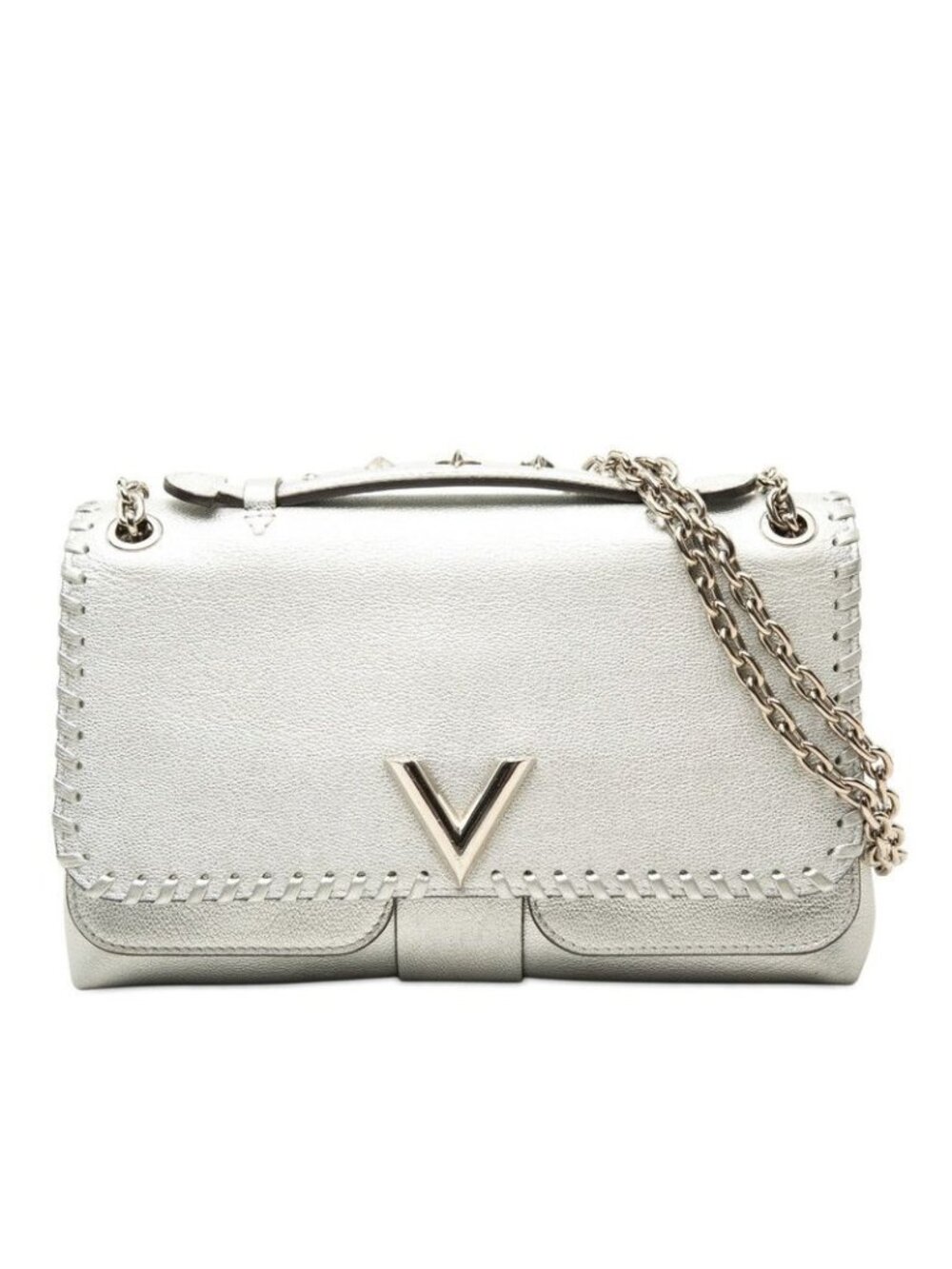 Louis Vuitton Very Chain Shoulder Bag Argent Silver Leather